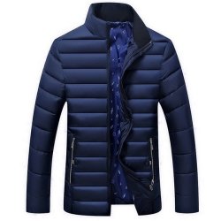 Men Winter Thick Warm Quilted Padded Insulated Jacket