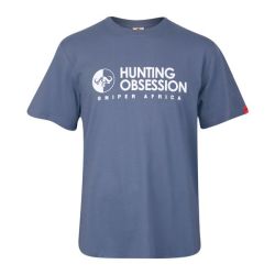 Sniper Africa Denim Blue Hunting Obsession T-Shirt