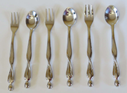 Mabibuch Cake Fork & Coffee Spoon Nickle Plated Set Free Shipping