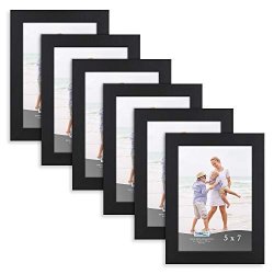 Icona Bay Picture Frames 5X7 6 Pack Black Photo Frames 5X7 5 X 7 Picture Frames Exclusives Collection