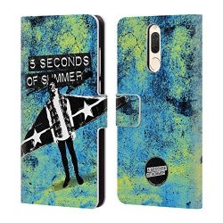 Official 5 Seconds Of Summer Aero Blue Colour Chaos Leather Book Wallet Case Cover For Huawei Mate 10 Lite