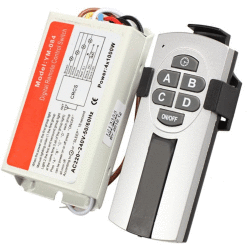 4 Port Wireless Digital Rf Remote Control Transmitter And Receiver On off Light Switch 220v