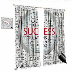 Winfreydecor Graduation Customized Curtains Search Success Magnifying Glass Over Backdrop Different Association Terms Room Darkening Wide Curtains W108 X L96 Grey White.jpg