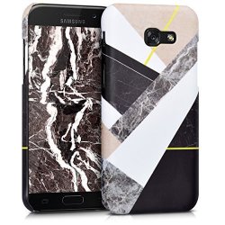 Kwmobile Hard Case Design Marble Mix For Samsung Galaxy A5 2017 In Black White Beige