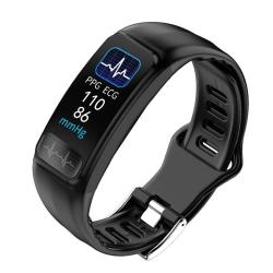 P12 0.96INCH Tft Color Screen Smart Watch IP67 Waterproof Support Call Reminder heart Rate Monitoring blood Pressure Monitoring ecg Monitoring Black