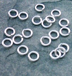 Jump Rings Silver Plated 6mm 50pc