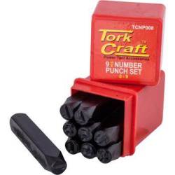 Tork Craft Number Punch Set 8MM 0-9MM Black Finish