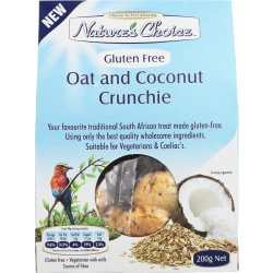 Nature's Choice Gluten Free Oat And Coconut Crunchie 200G