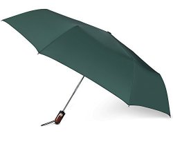 Plemo Automatic Open And Close Easy Touch Umbrella 50.5 Inch Business Compact Travel 8 Fiberglass Rib Water-repelling 210T Canopy Fabric Windproof And Waterproof Travel Umbrella Blackish Green