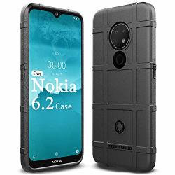 Sucnakp Nokia 6.2 Case Nokia 7.2 Case Heavy Duty Shock Absorption Phone Cases Impact Resistant Protective Cover For Nokia 6.2 New Black