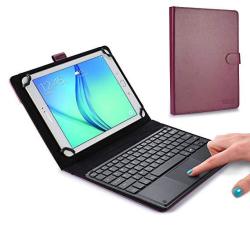 Cooper Touchpad Executive Keyboard Case For Lenovo Ideapad Miix 10 2 10 3 10.1 |2-IN-1 Bluetooth Wireless Keyboard With Touchpad & Folio Purple