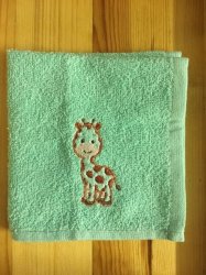 Embroidered Giraffe Face Cloth
