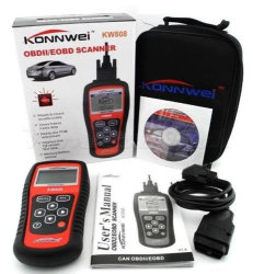 Konnwei Obd2 Scanner Kw808 Obdii Car Diagnostic Code Reader Can Engine Reset Tool Backlit Lcd