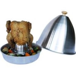 Lk& 39 S Chicken Roaster With Braai Dome Aluminium