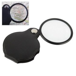 5 X 50mm Magnifier Pocket Folding Magnifying Glass Loupe Pocket Spiegel Black
