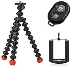 Joby Gorillapod Magnetic Tripod With Ivation Wireless Bluetooth Camera Shutter Remote Control For Apple And Android Phones And Ivation Universal Tripod Mount For Smartphones