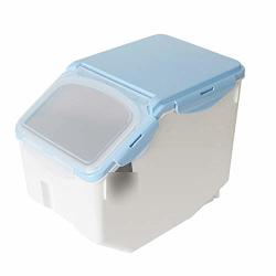 Myq Storage Box Moisture-proof And Insect-proof Sealed Rice Cylinder Household Kitchen 20 Kg Rice Storage Box 3 Colors Optional Storage Containers Color : Blue Size : 10KG