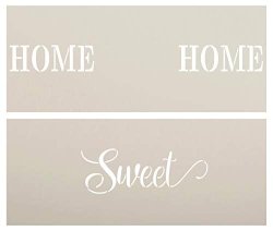 Home Sweet Home Stencil - 2 Part - By STUDIOR12 Reusable Mylar Template Use To Paint Wood Signs - Pallets - Banners