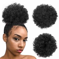 K G Hair Afro Puff Drawstring Ponytail Soft Kanekalon Drawstring