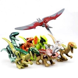 8PCS Dinosaur World Building Blocks Minifigure Kids Toys