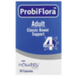 4 Strain Adult Classic Bowel Support With Howaru Probiotic Capsules 30 Pack