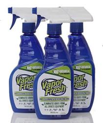 Vapor Fresh Natural Cleaning And Deodorizing Spray - Great For Sports Pads Yoga Mats Shoes Boxing Gloves And Gym Equipment 16 Ounces 3-PACK