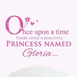 A Beautiful Princess Named Gloria Large Once Upon A Time Wall Sticker Decal Bed Room Art Girl Baby