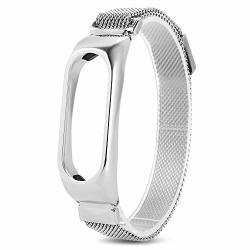 12MM Magnetic Buckle Stainless Steel Net Strap Compatible For Xiaomi Mi Band 2 Smart Wristband