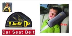 Car Seat Belt Harness & Pillow- Grey