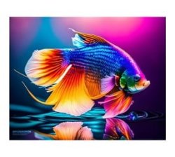 Canvas Wall Art Framed Size A0 - Beautiful Betta Fish