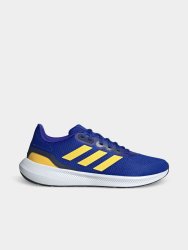 Adidas Mens Runfalcon 3.0 Blue yellow Running Shoes
