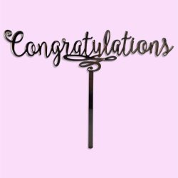 Congratulations Cake Topper Wood Or Acrylic