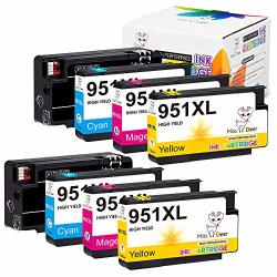 Miss Deer Compatible Ink Cartridge Replacement For Hp 950 951 950XL 951XL Ink For Hp Officejet Pro 8610 8600 8620 8630 8640 8100 8660 8615 251DW 276DW 271DW Printer 2 Bk 2 C 2 M 2 Y