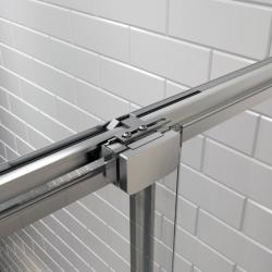 Shower Door Single Slider Remix Chrome With Clear Glass 100X195CM