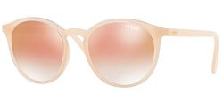Vogue Women's Plastic Woman Non-polarized Iridium Round Sunglasses Opal Melon 51 Mm