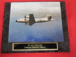 Us Navy P-3 Orion Collector Plaque W 8X10 Photo