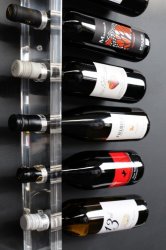 Acrylic 8 Bottle Wall Mounted Wine Rack