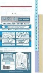 Index Press-tab Transparent Index Tabs: 5-STRIPS Blue Pack