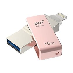 Iconnect MINI Apple Mfi 16 Gb Mobile Flash Drive W Lightning Connector For Iphones Ipads Mac & PC USB 3.0 Rose Gold