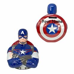 Personalized Marvel Comic Captain America Avengers Age Of Ultron Ceramic Coin Bank Money Bank With Custom Name