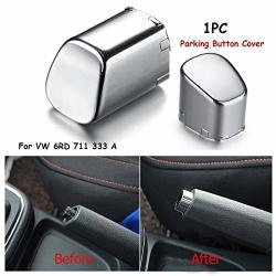 1X Car Handbrake Lever Parking Button Cover Chrome Decoration Shell For Vw Polo Cross GTI 6RD 711 333 A Car Styling Accessories