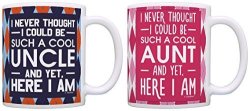 Uncle And Aunt Gifts Never Thought Could Be Cool Gift Bundle 2 Pack Gift Coffee Mugs Tea Cups Argyle