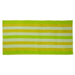 J&m Home Fashions Cabana Stripe Terry Cotton Beach Towel 29X59" Soft Absorbent And Dry Fast For Swimming Pool Beach And Spa-green