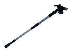 Hiking Stick Hook Handle With Flashlight And Compass - Silver