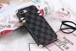 Heil IPHONE7 8 Trunk Fast Us Deliver Guarantee By Fba New Elegant Luxury Pu Leather Classic Style Cover Case For Apple IPHONE7 IPHONE8 Grey Checker