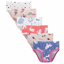 Baby Soft Cotton Underwear Little Girls'briefs Toddler Training Undershirts 3-4T Mixed Colour