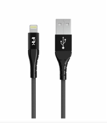1.0M Braided Apple Lightning To USB Type A Cable - Black
