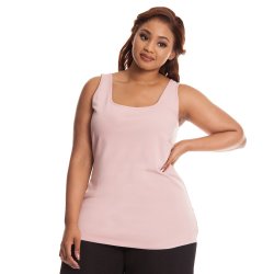 Donnay Plus Size Basic Fitted Fashion Vest - Pink Blush