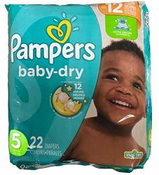 Pampers Diapers Size 5-22CT.