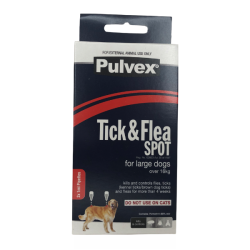 Tick & Flea Spot For Large Dogs Over 16KG -2 X 1ML Pipette